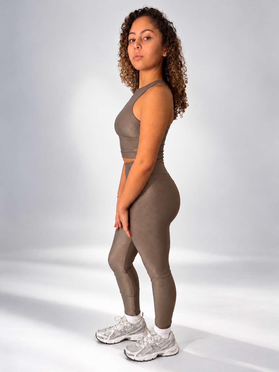AV Made in Brazil Sculpt Ribbed Activewear Set – Cappuccino