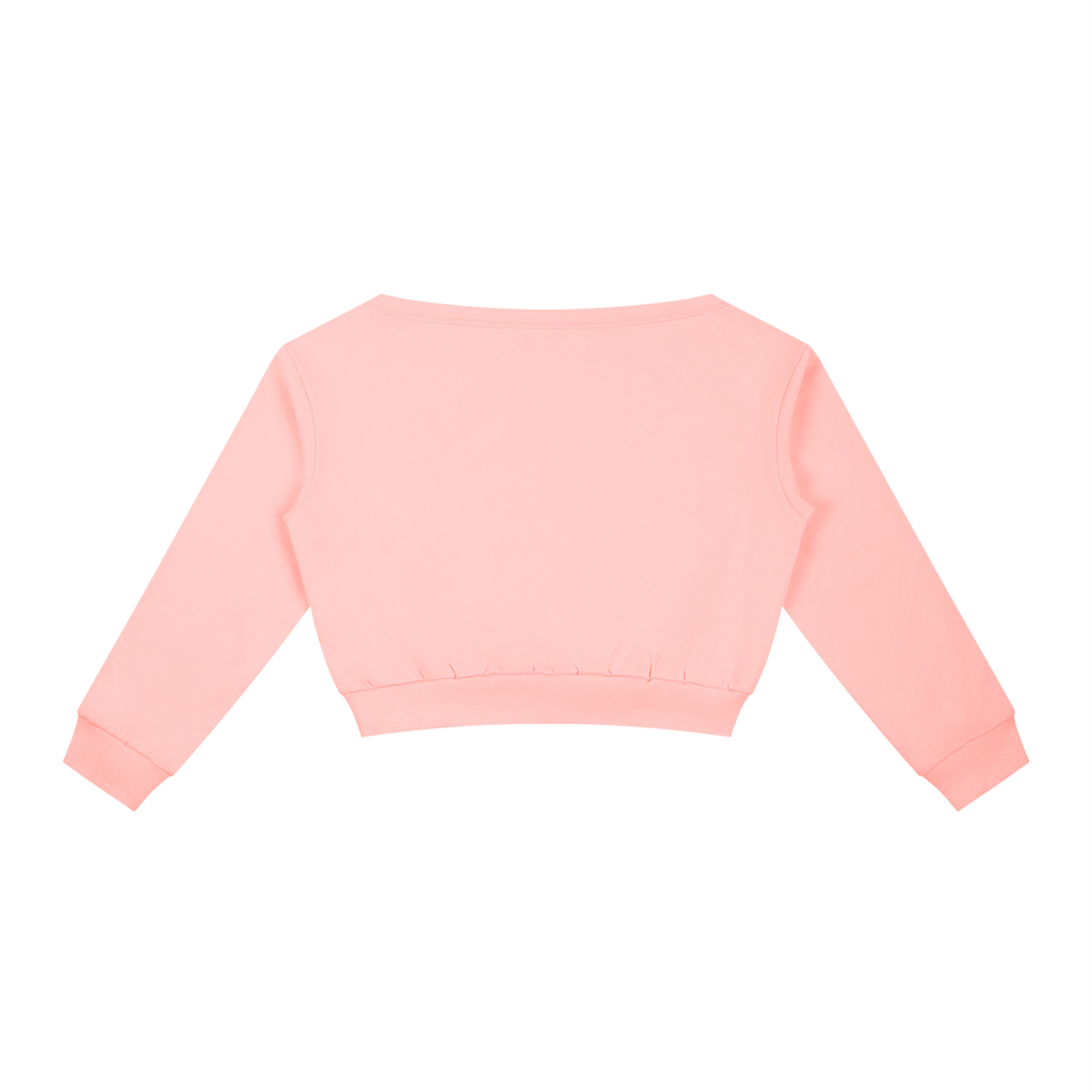 AV Off-Shoulder Cropped Sweatshirt