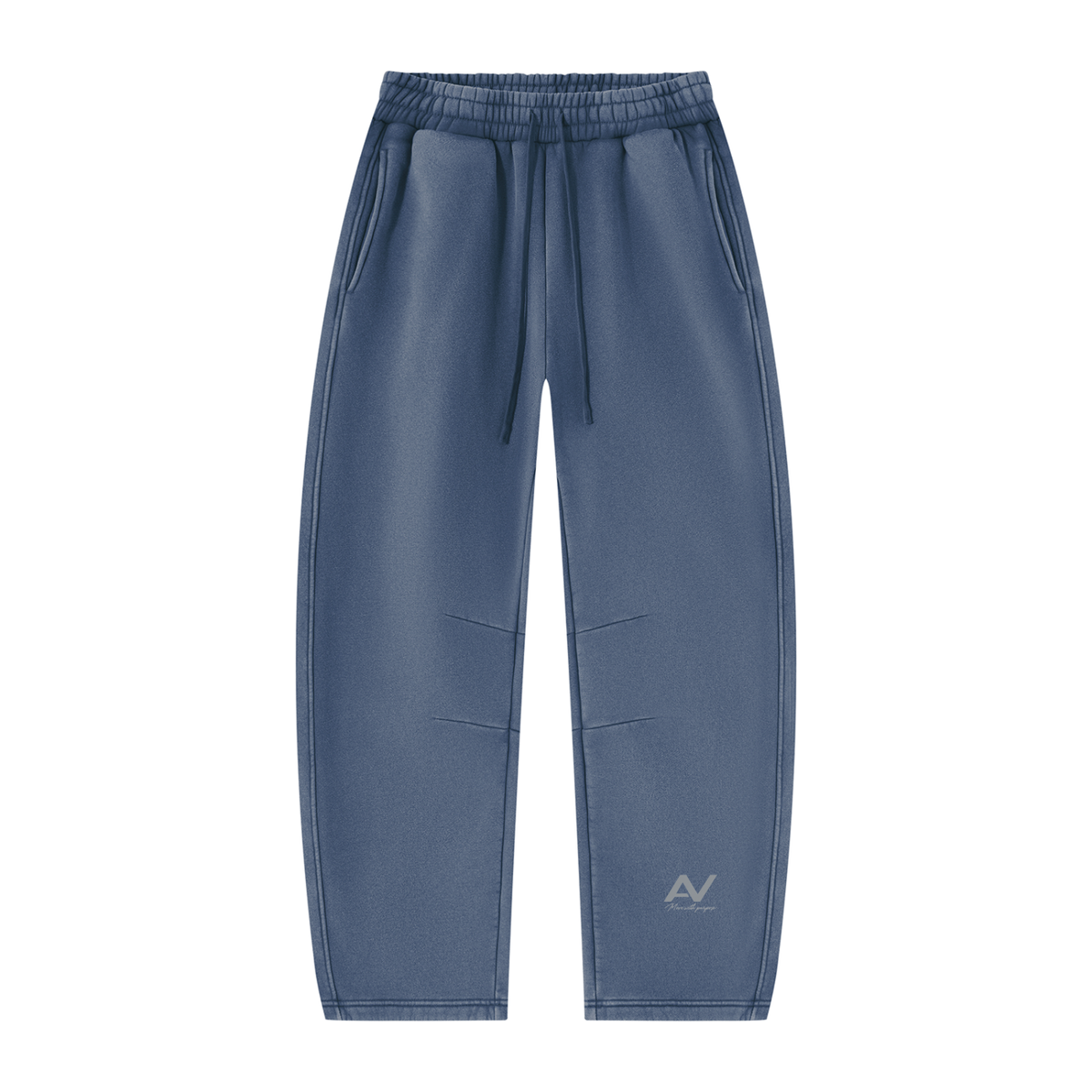 AV Girls Vintage Wash Barrel Leg Fleece Sweatpants – Unisex Relaxed Fit