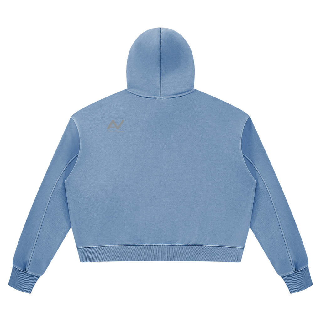 AV Gilrs Vintage Wash Heavyweight Hoodie – Teddy Bear Graphic