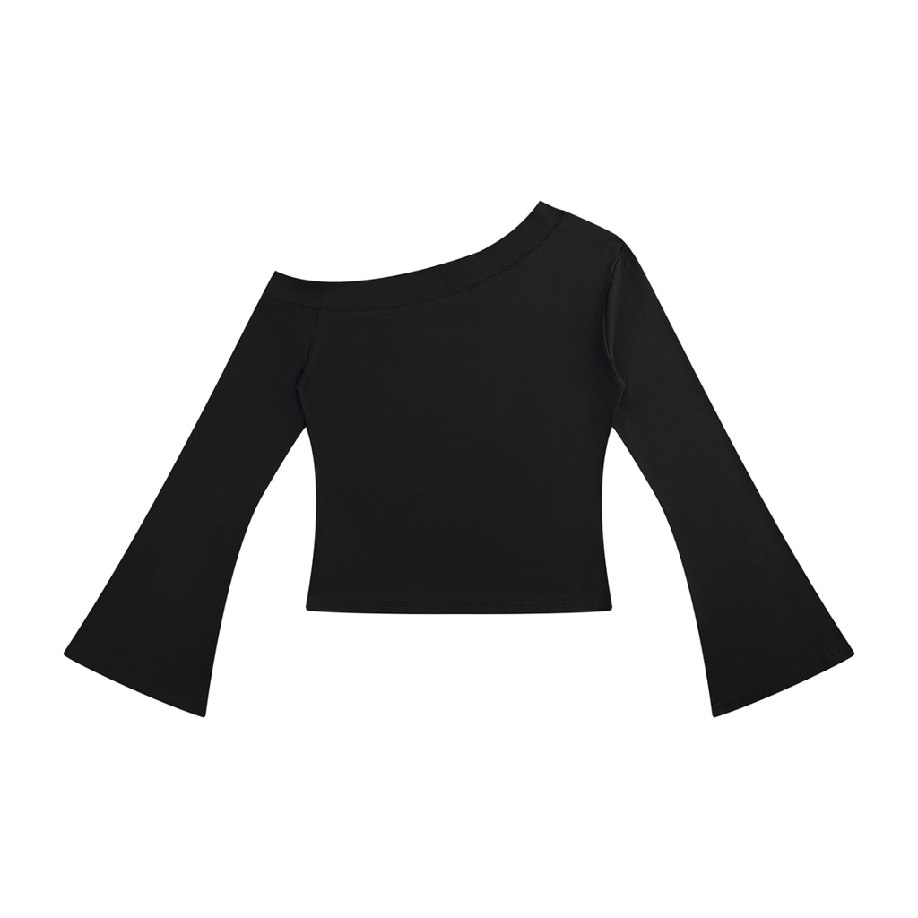 Girls Off-Shoulder Bell Sleeve T-Shirt