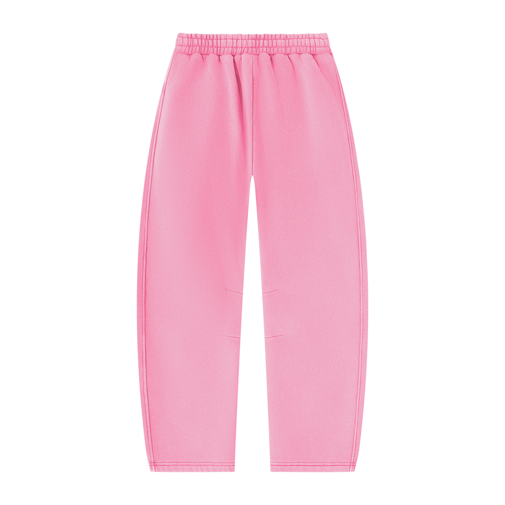 AV Girls Vintage Wash Barrel Leg Fleece Sweatpants – Unisex Relaxed Fit