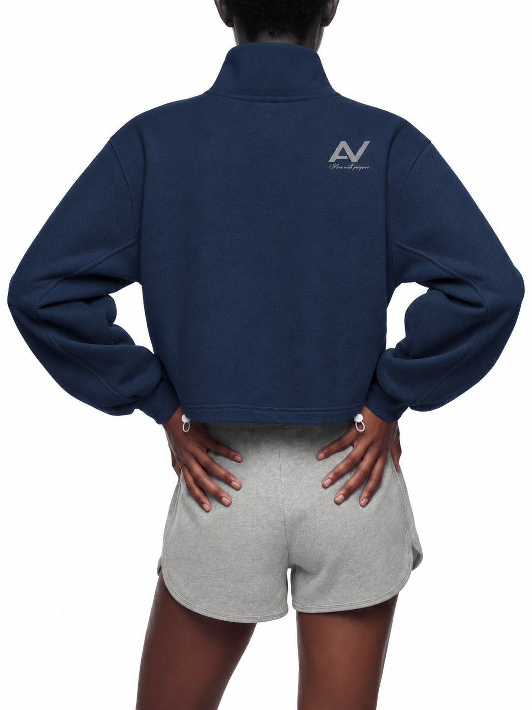 AV Mock-Neck Quarter-Zip Sweatshirt