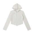 Girls Slim Cropped Full Zip Hoodie