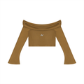 AV Girls Off-the-Shoulder Bell Sleeve Crop Top