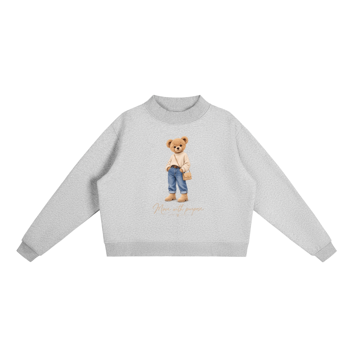 AV Teddy Bear Oversized Fleece Sweatshirt – Move With Purpose