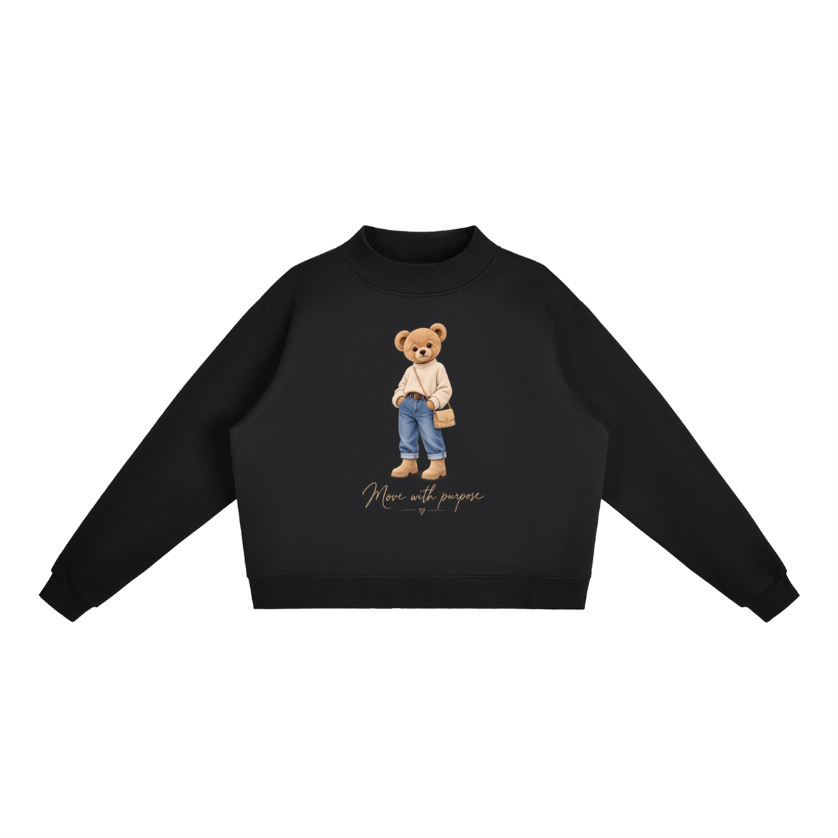 AV Teddy Bear Oversized Fleece Sweatshirt – Move With Purpose