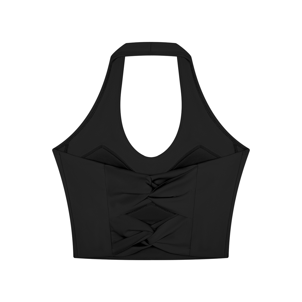 AV Yoga Signature Halter Neck Crop Top – Women’s Activewear
