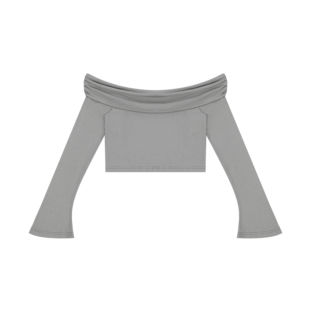 AV Girls Off-the-Shoulder Bell Sleeve Crop Top