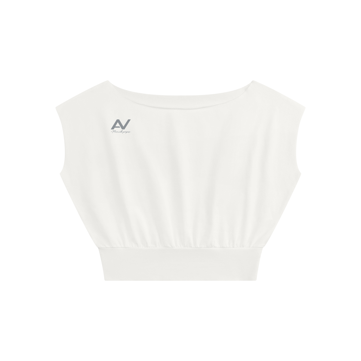 Women’s Boatneck Raw Edge Crop T-Shirt