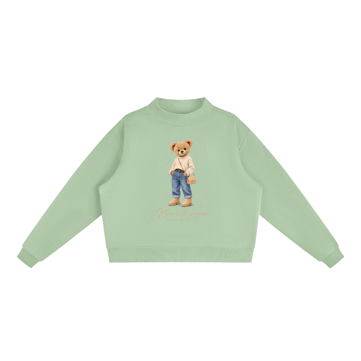 AV Teddy Bear Oversized Fleece Sweatshirt – Move With Purpose
