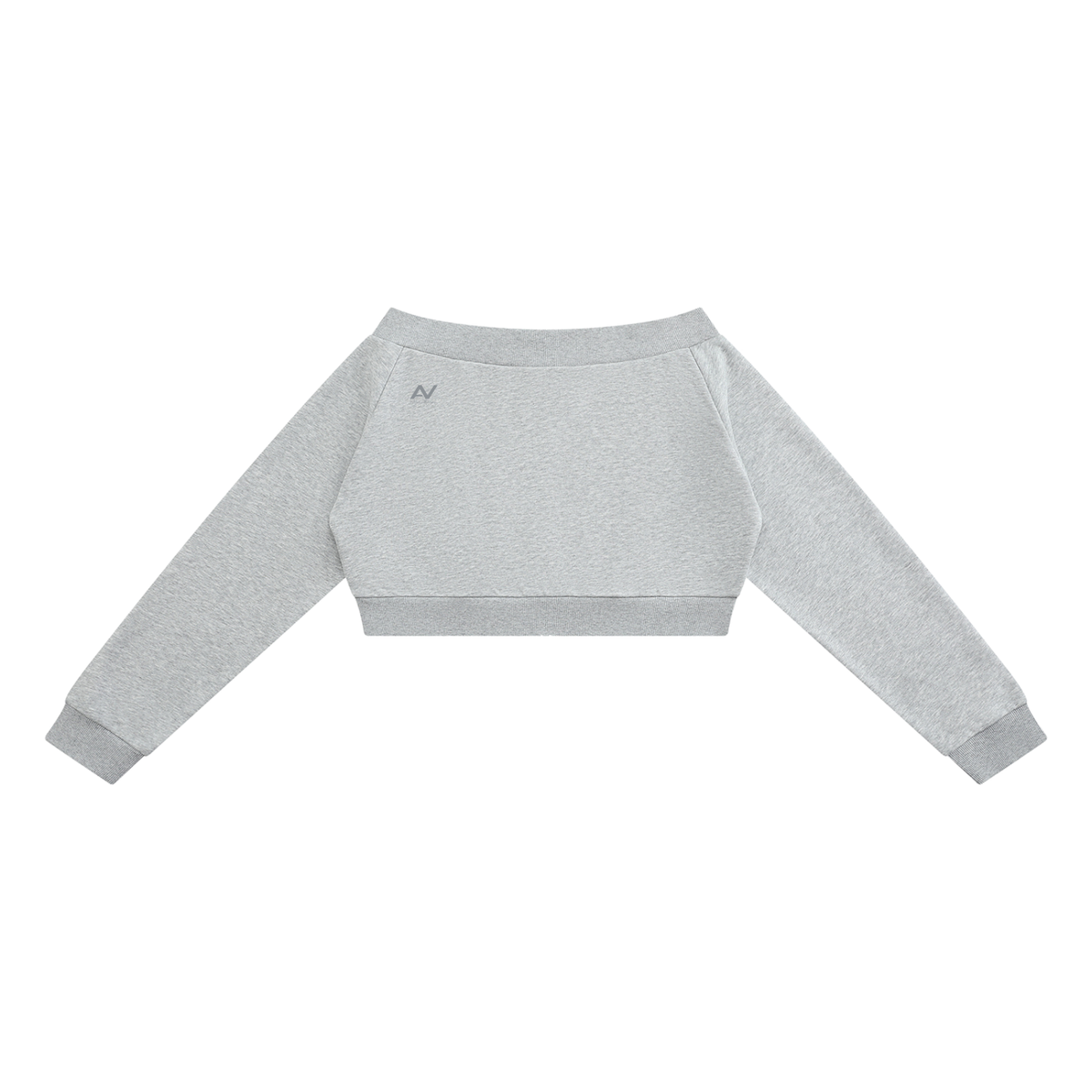 AV Girl's Women’s Off-Shoulder Cropped Zip-Up Sweatshirt