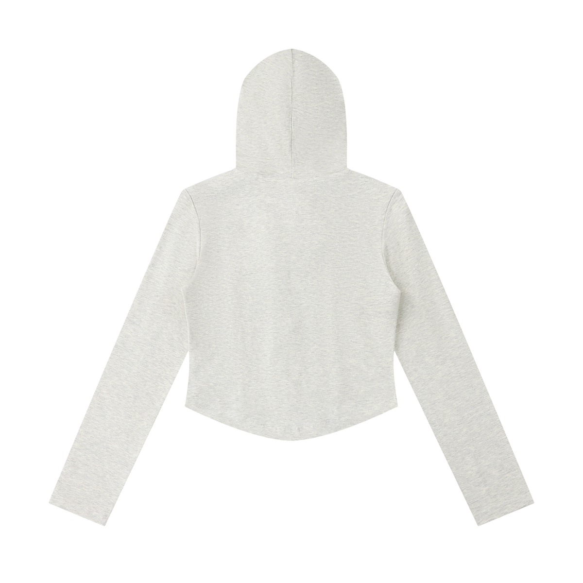 Girls Slim Cropped Full Zip Hoodie