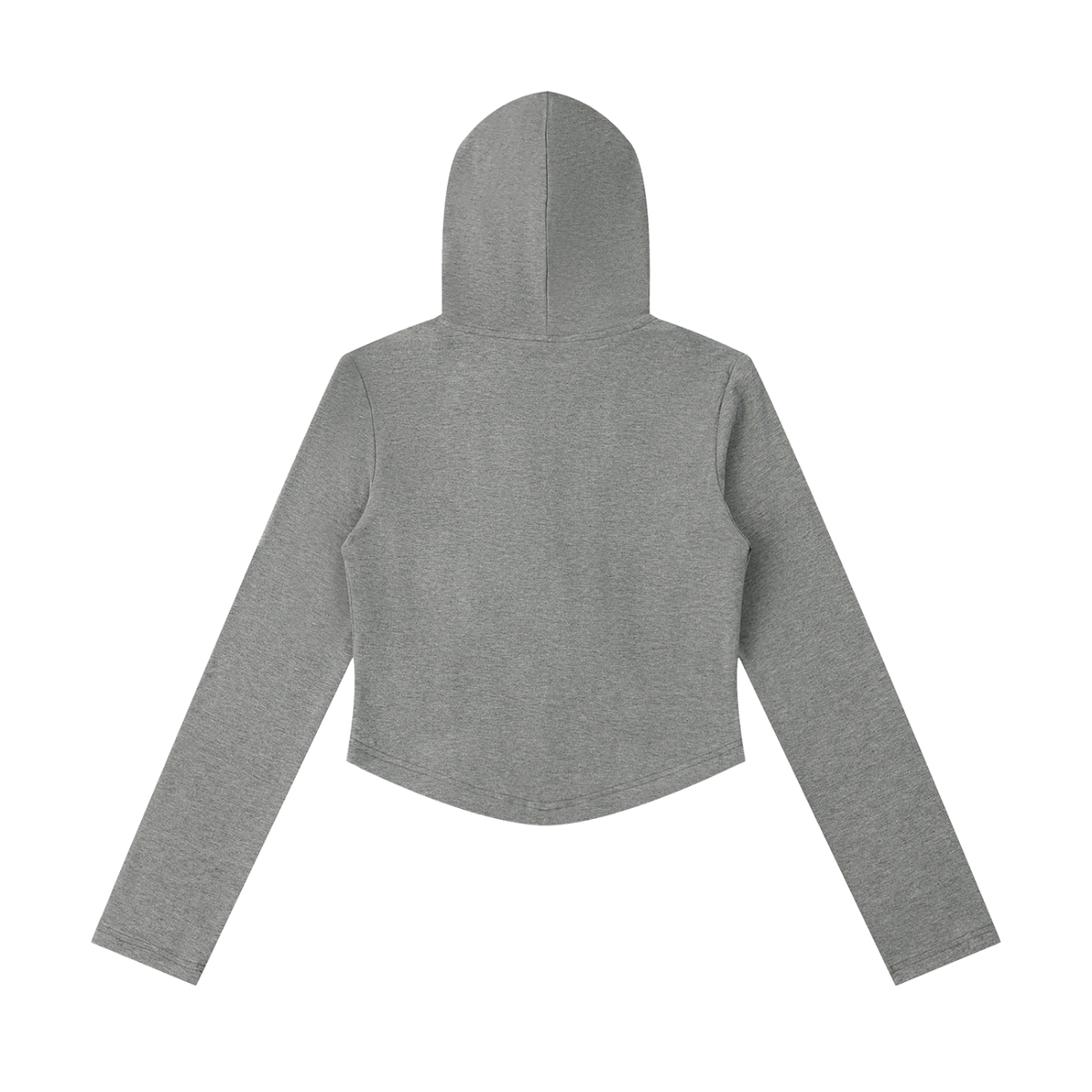 Girls Slim Cropped Full Zip Hoodie