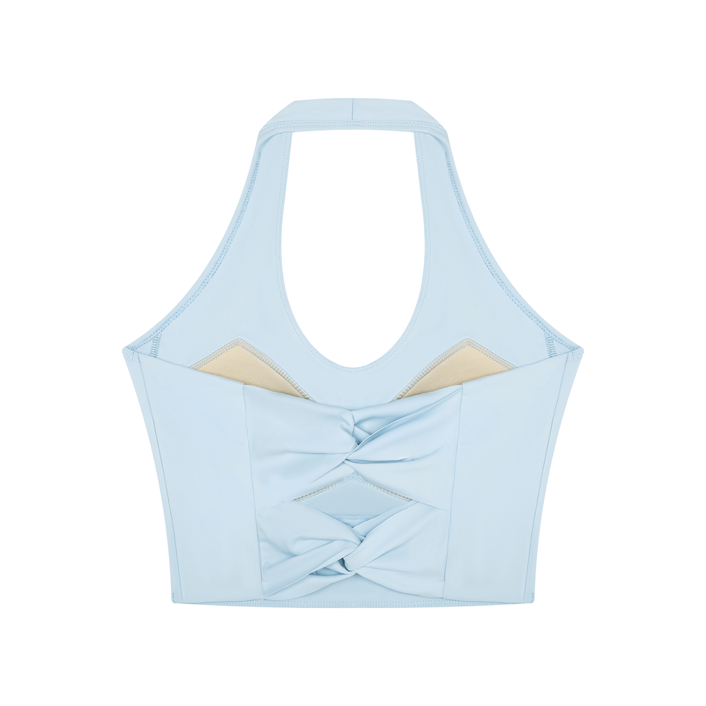 AV Yoga Signature Halter Neck Crop Top – Women’s Activewear