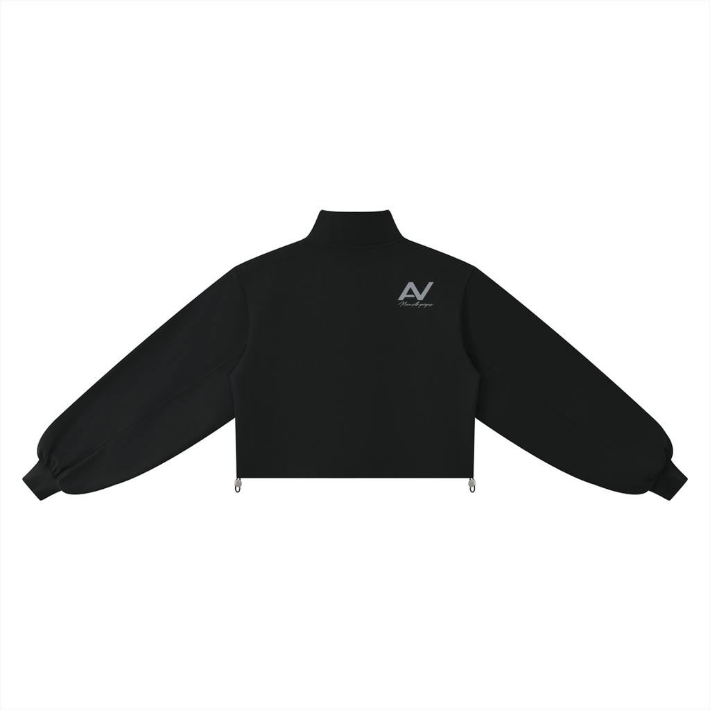 AV Mock-Neck Quarter-Zip Sweatshirt