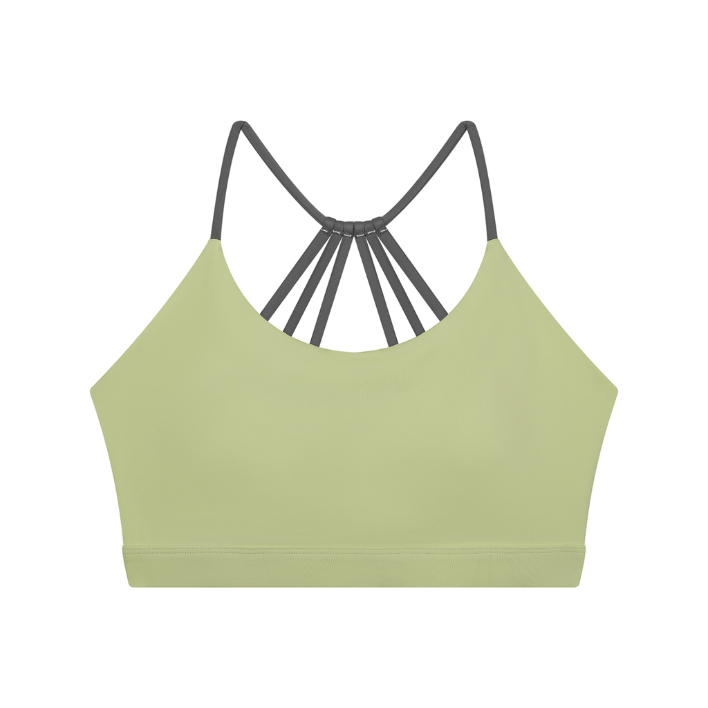 AV Women’s Yoga Colour Block Sports Bra – Strappy Back Activewear