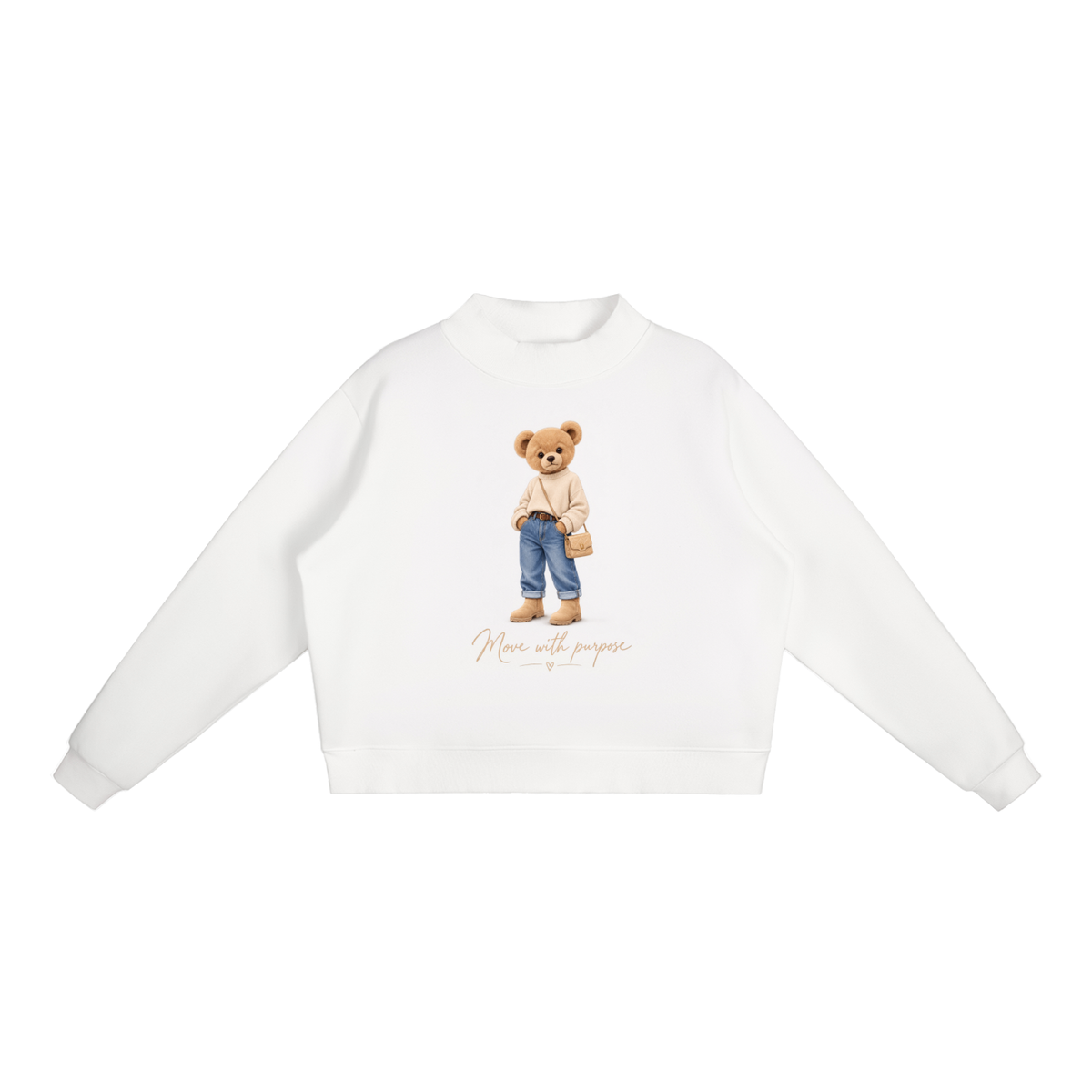 AV Teddy Bear Oversized Fleece Sweatshirt – Move With Purpose