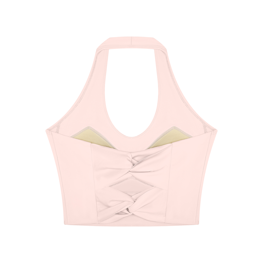 AV Yoga Signature Halter Neck Crop Top – Women’s Activewear
