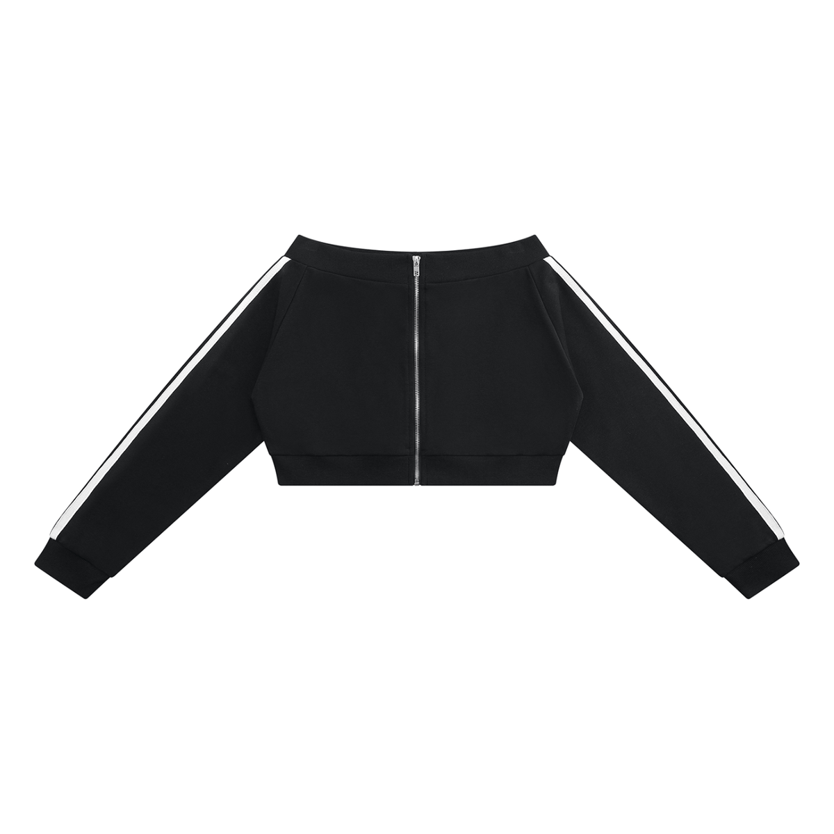 AV Girls Women’s Off-Shoulder Cropped Zip-Up Sweatshirt