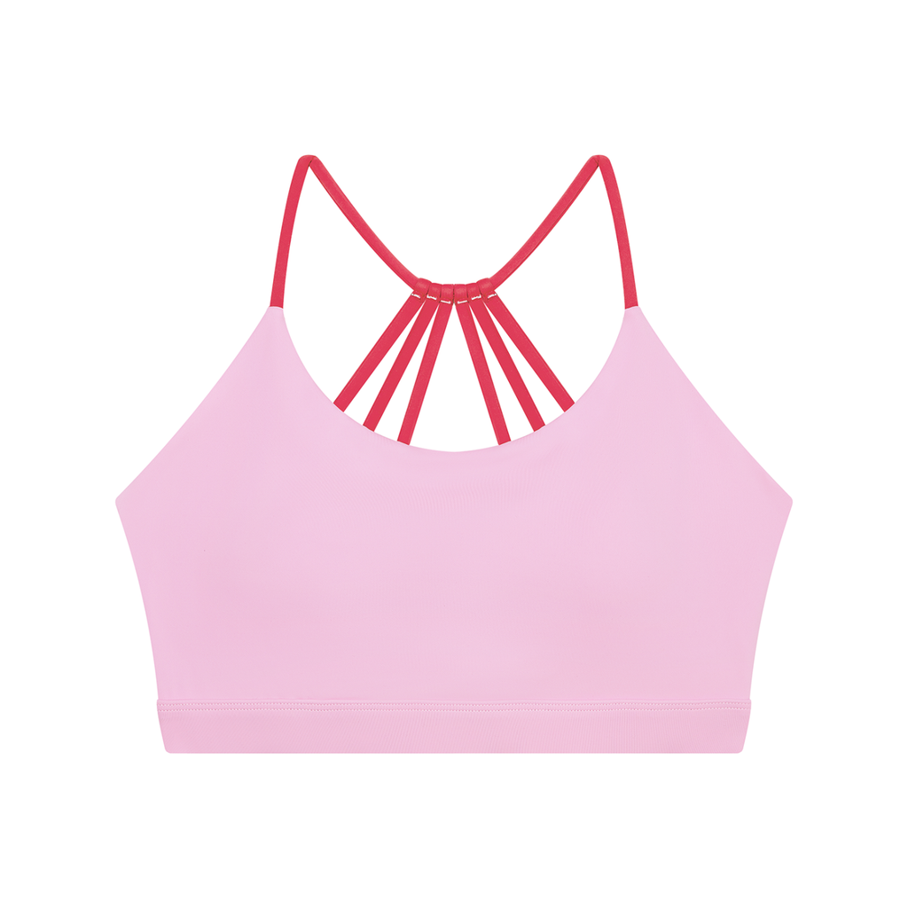 AV Women’s Yoga Colour Block Sports Bra – Strappy Back Activewear