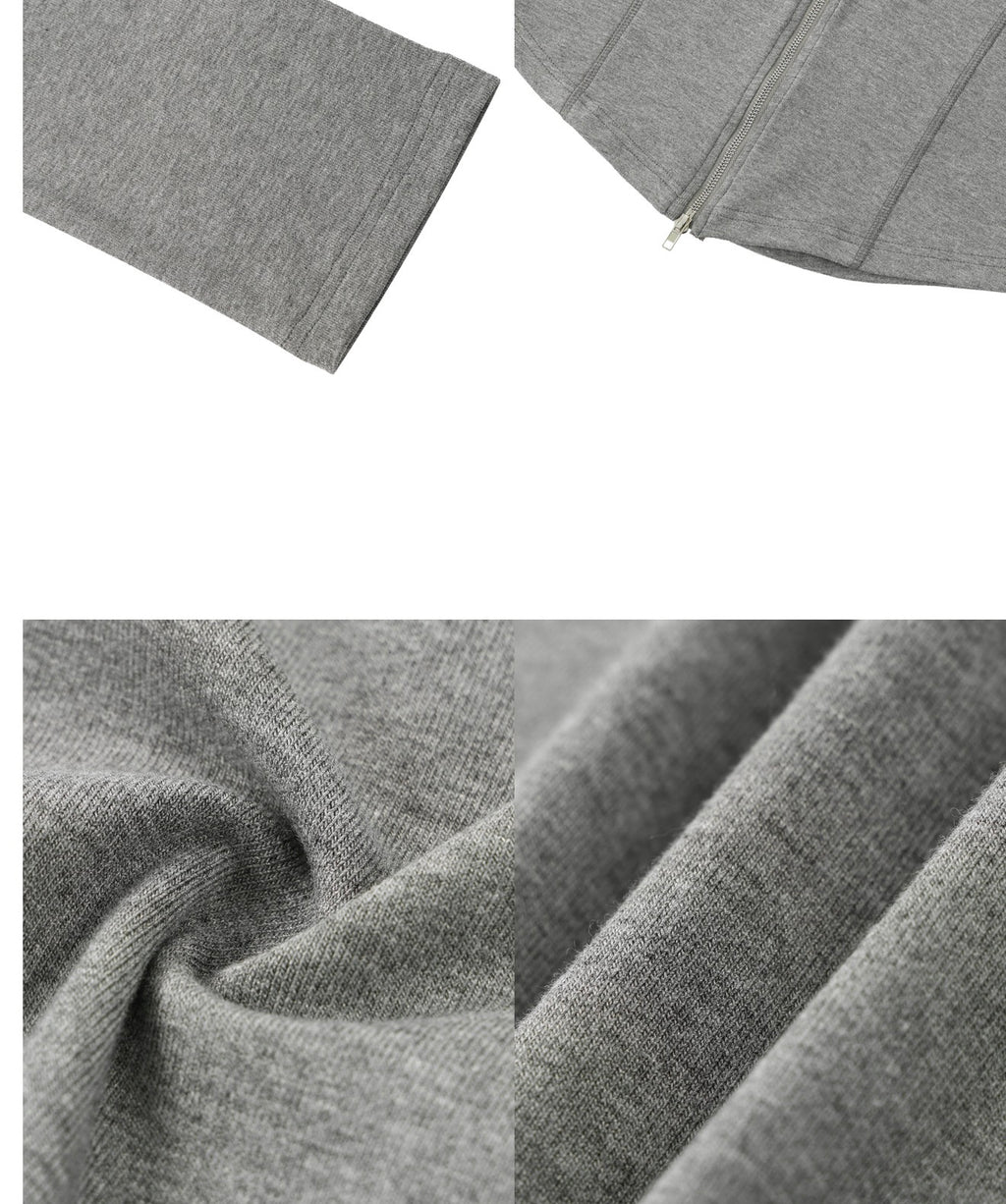 Girls Slim Cropped Full Zip Hoodie