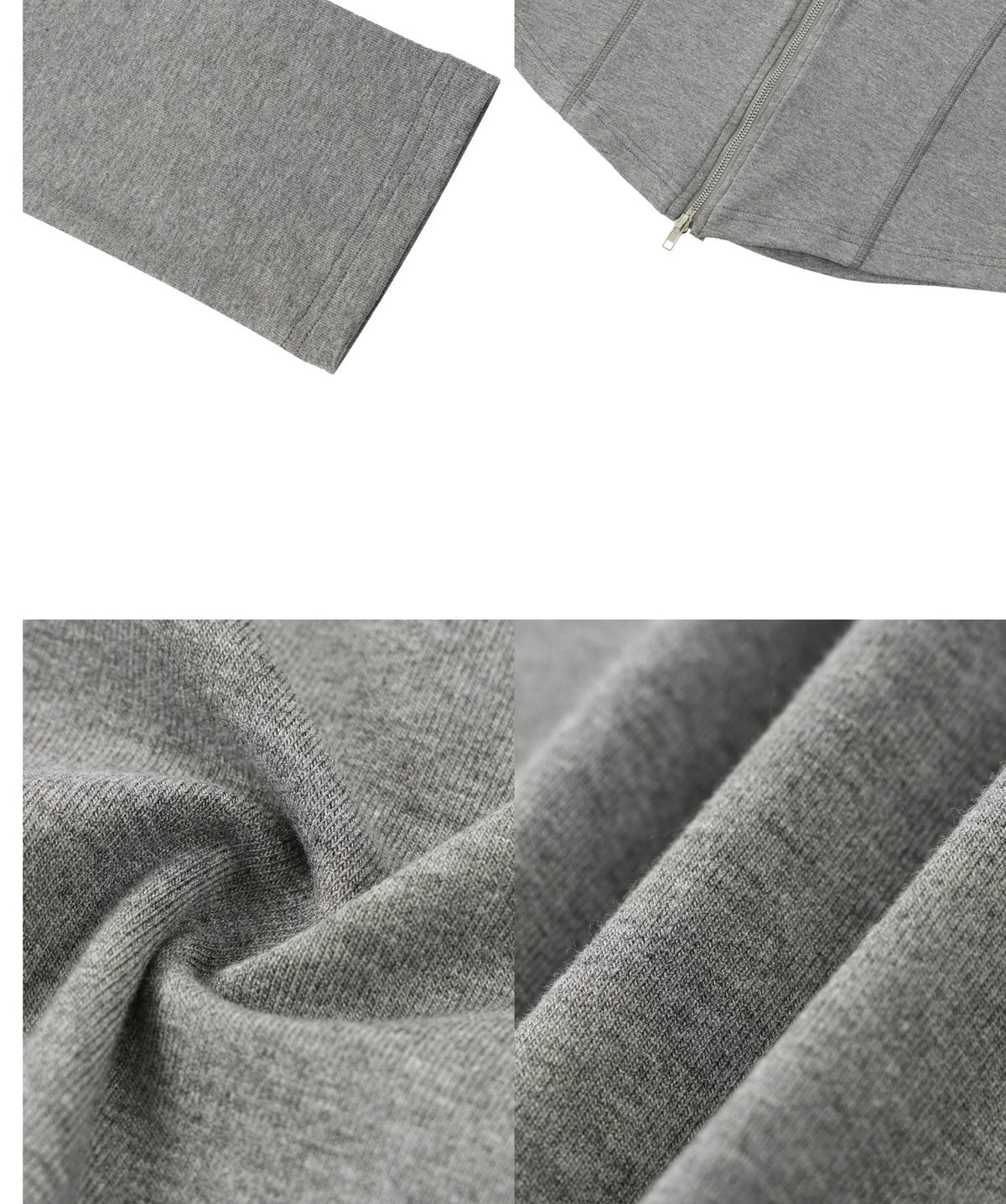 Girls Slim Cropped Full Zip Hoodie