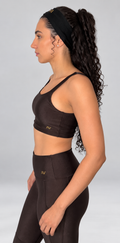 AV Premium High-Waisted Gym Set – Chocolate Brown
