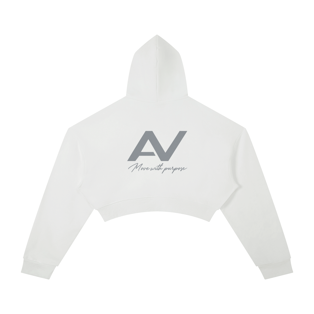 AV Girls Move With Purpose Cropped Hoodie – Black