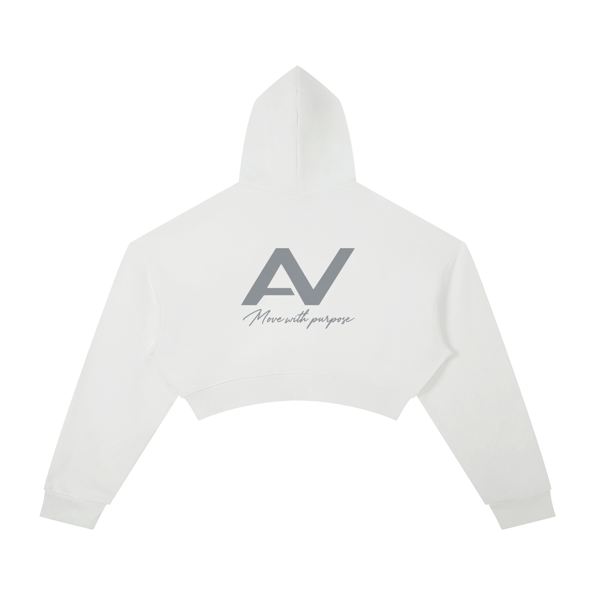 AV Girls Move With Purpose Cropped Hoodie – Black