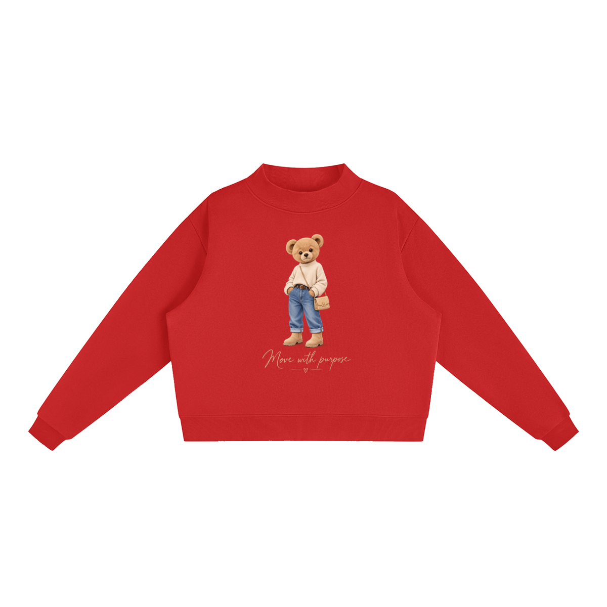 AV Teddy Bear Oversized Fleece Sweatshirt – Move With Purpose