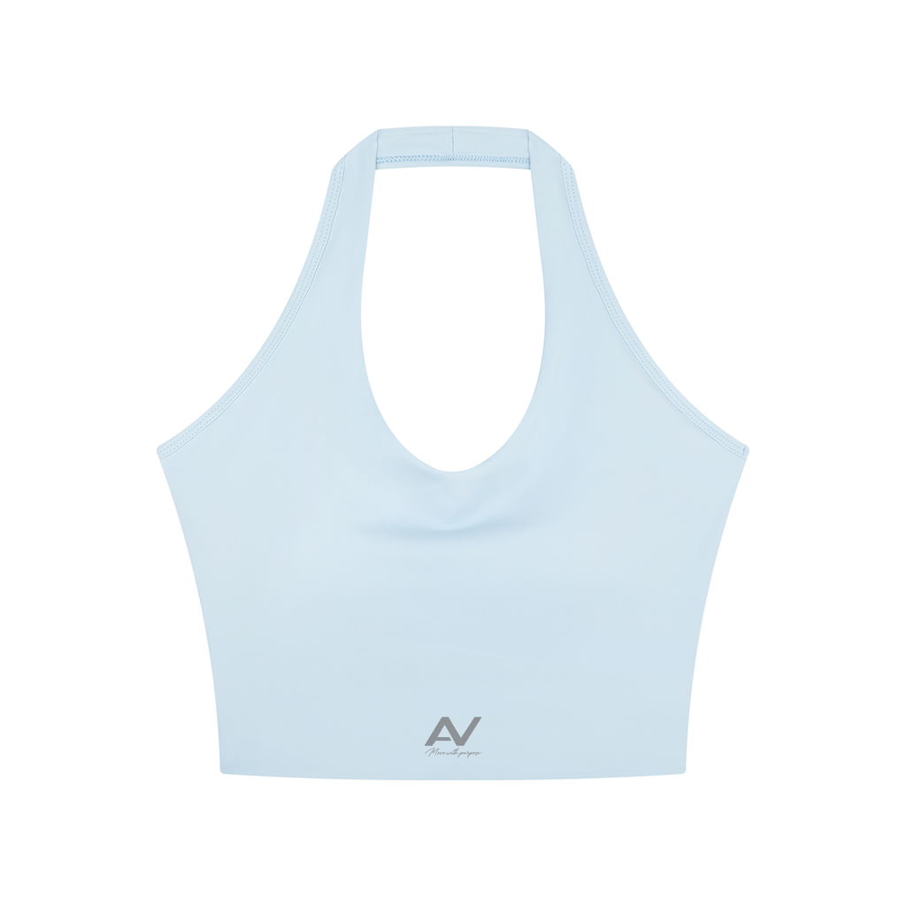 AV Yoga Signature Halter Neck Crop Top – Women’s Activewear