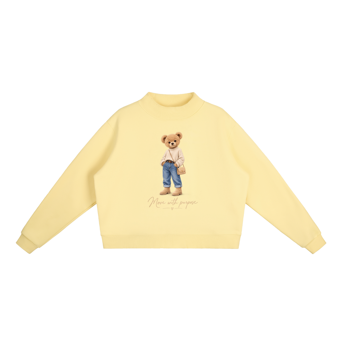 AV Teddy Bear Oversized Fleece Sweatshirt – Move With Purpose