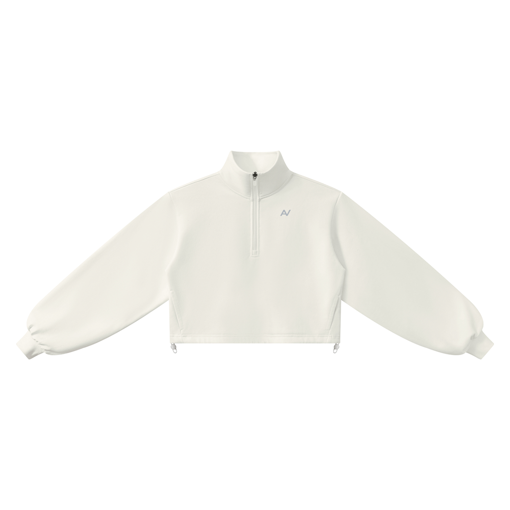 AV Mock-Neck Quarter-Zip Sweatshirt