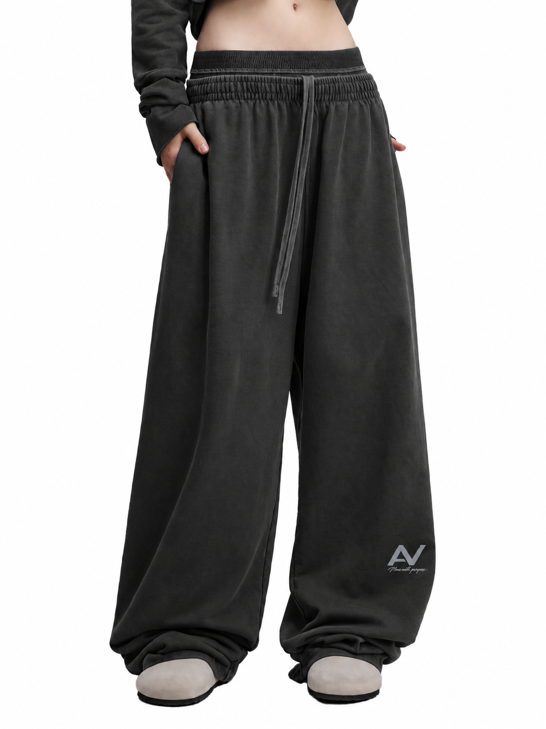 Vintage Washed Waist Pants