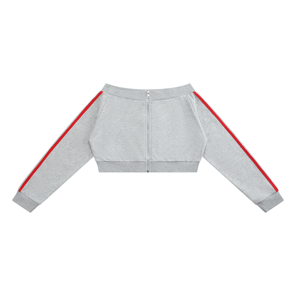AV Girls Women’s Off-Shoulder Cropped Zip-Up Sweatshirt