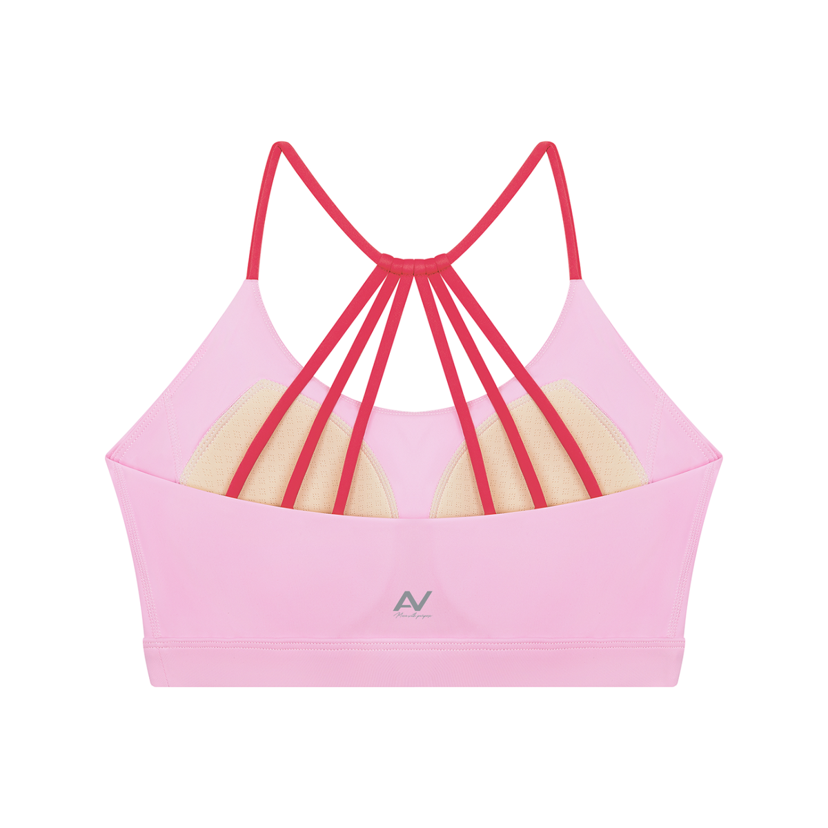 AV Women’s Yoga Colour Block Sports Bra – Strappy Back Activewear