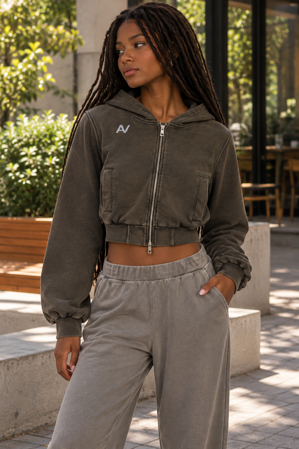 Women’s Vintage Wash Full Zip Hoodie