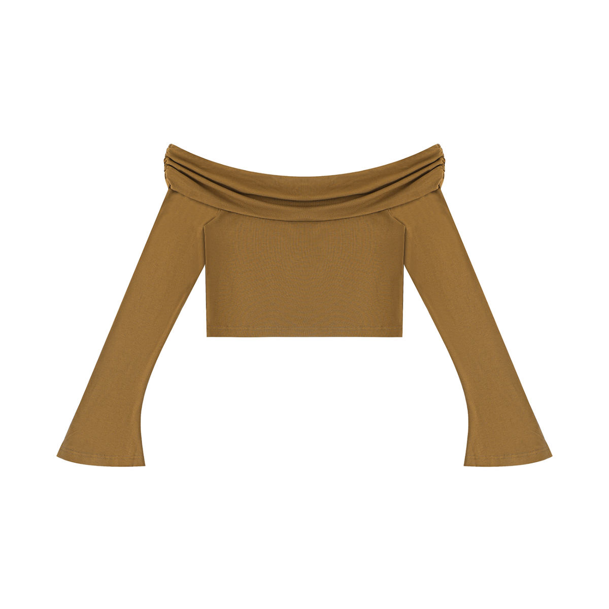 AV Girls Off-the-Shoulder Bell Sleeve Crop Top