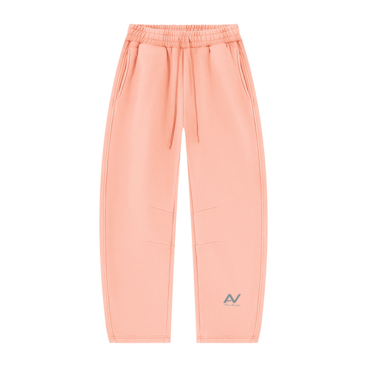 AV Girls Vintage Wash Barrel Leg Fleece Sweatpants – Unisex Relaxed Fit