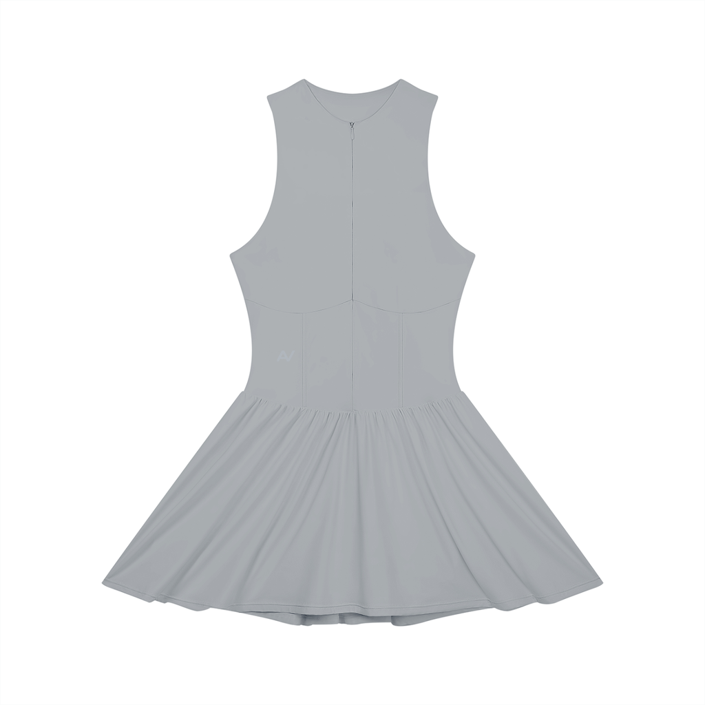 AV Girls Ruched Sleeveless Full-Zip Dress