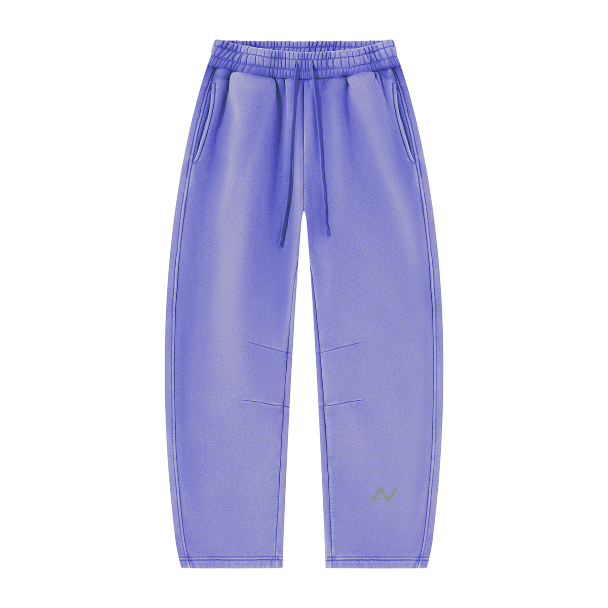 AV Girls Vintage Wash Barrel Leg Fleece Sweatpants – Unisex Relaxed Fit