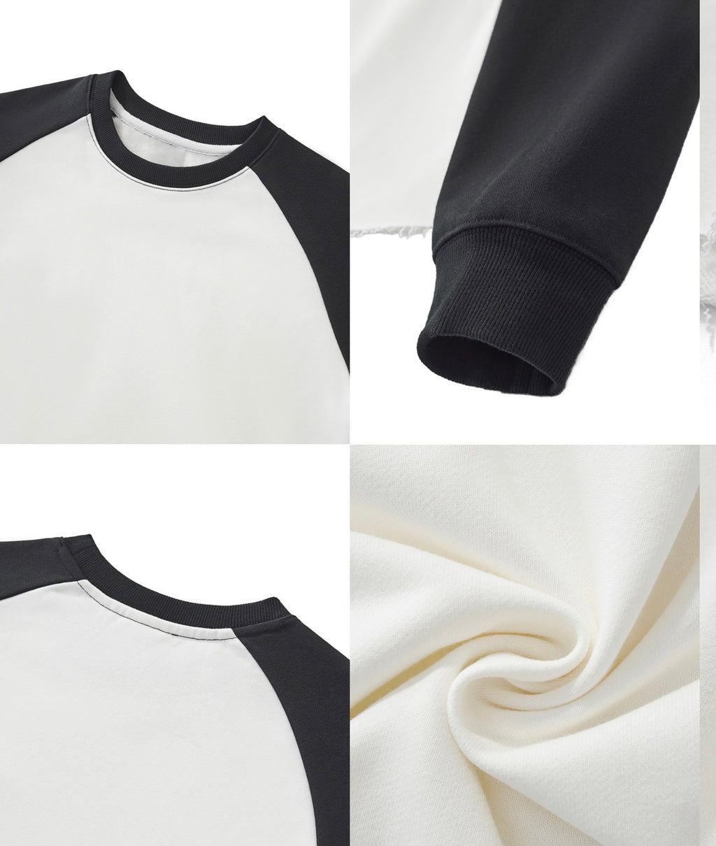 AV Colour Block Raglan Crop Sweatshirt