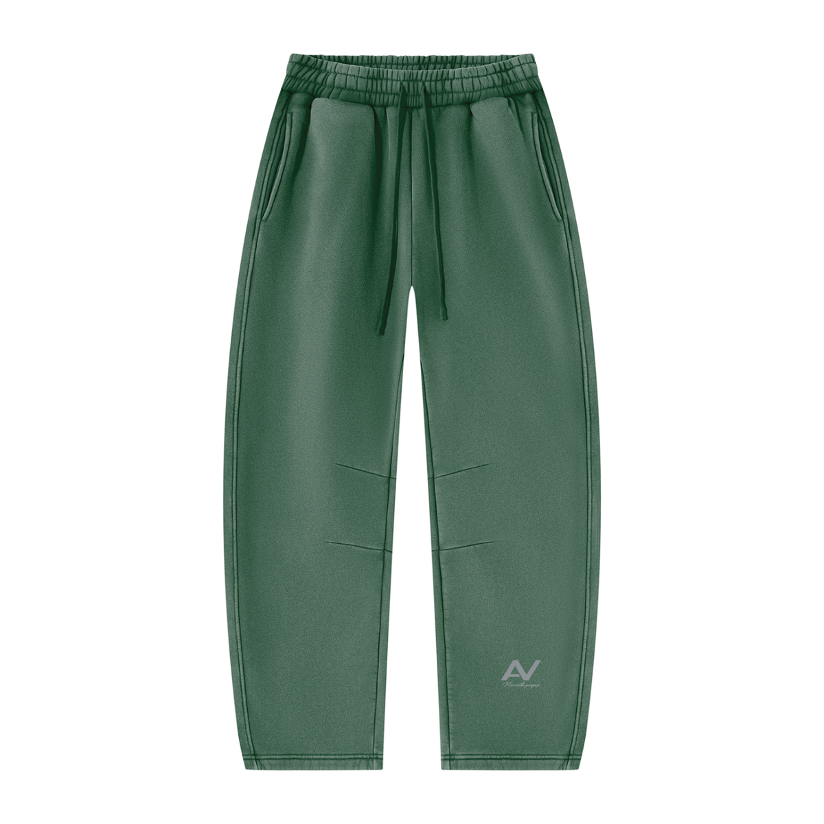 AV Girls Vintage Wash Barrel Leg Fleece Sweatpants – Unisex Relaxed Fit