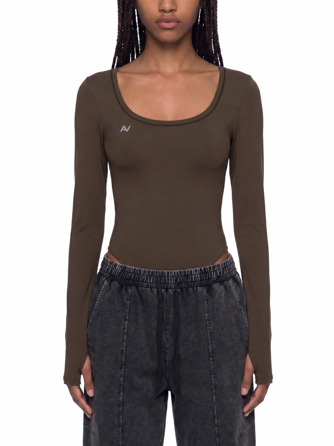 Girls Tight Long Sleeve Yoga Bodysuit