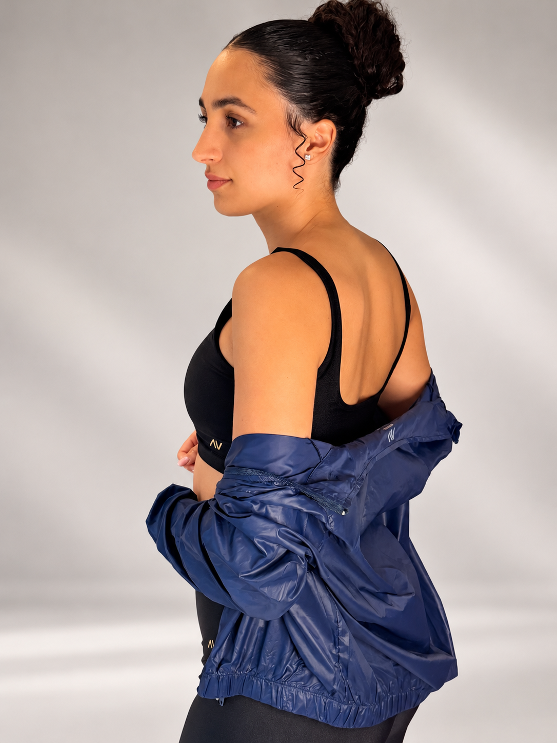 AV Luxury Brazilian Windbreaker Jacket – Navy Blue