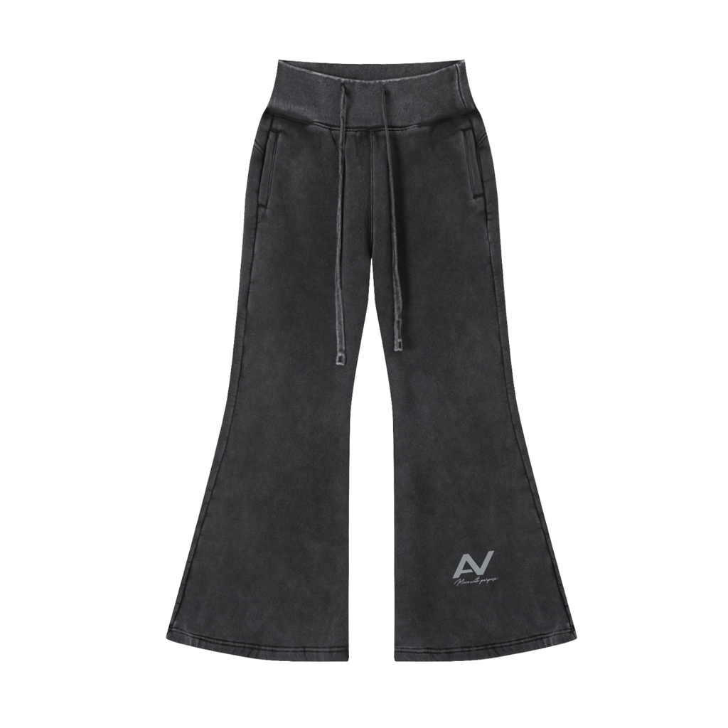 AV Vintage Washed Flared Fleece Trousers