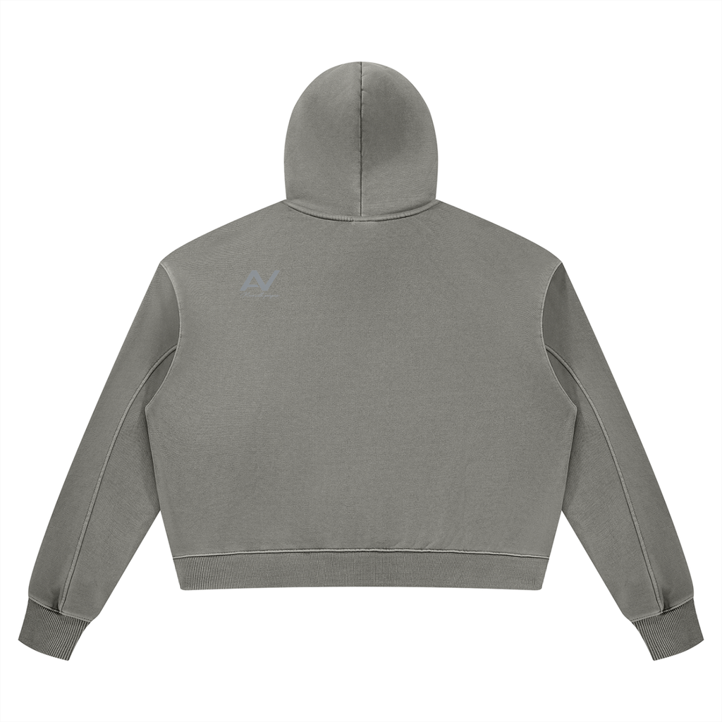 AV Gilrs Vintage Wash Heavyweight Hoodie – Teddy Bear Graphic