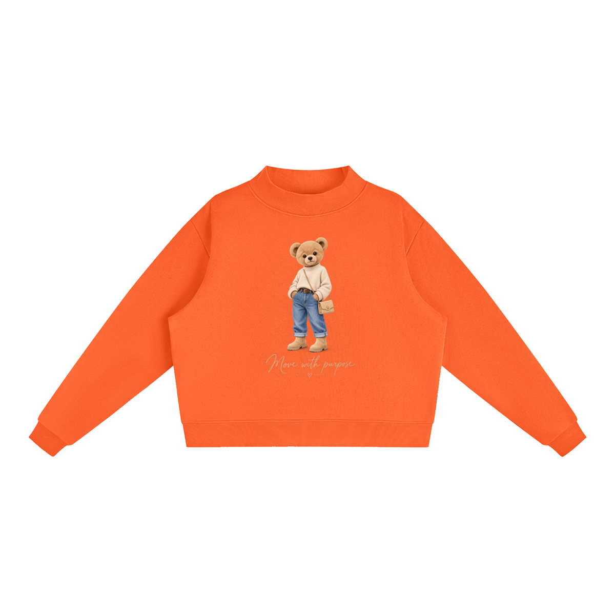 AV Teddy Bear Oversized Fleece Sweatshirt – Move With Purpose
