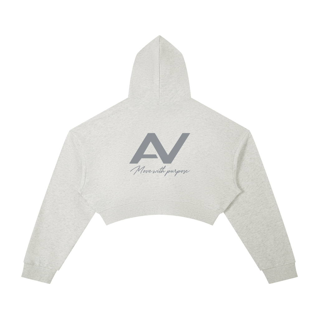 AV Girls Move With Purpose Cropped Hoodie – Black